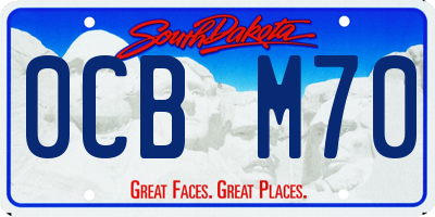 SD license plate 0CBM70