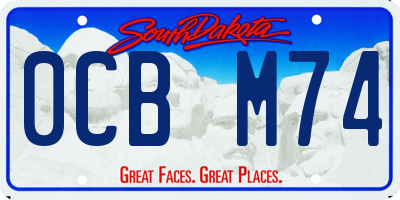 SD license plate 0CBM74