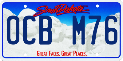 SD license plate 0CBM76