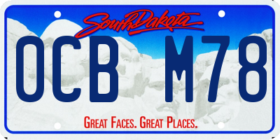 SD license plate 0CBM78