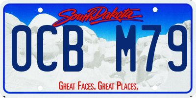 SD license plate 0CBM79