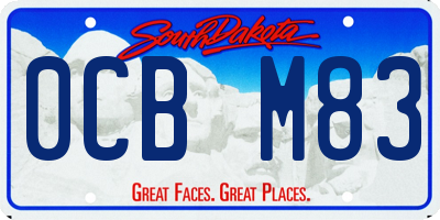 SD license plate 0CBM83