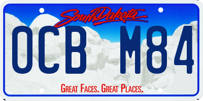 SD license plate 0CBM84
