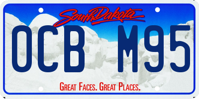 SD license plate 0CBM95