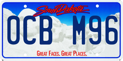 SD license plate 0CBM96