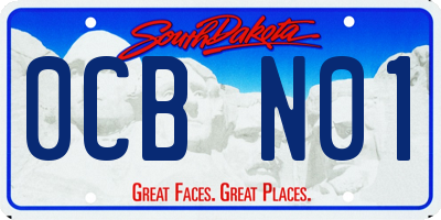 SD license plate 0CBN01