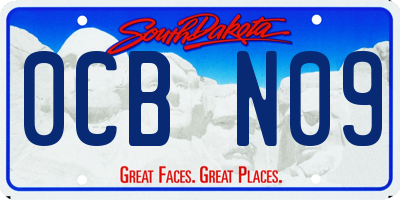 SD license plate 0CBN09