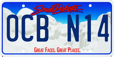 SD license plate 0CBN14