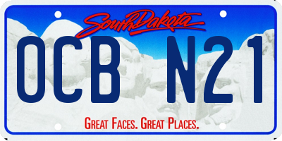SD license plate 0CBN21