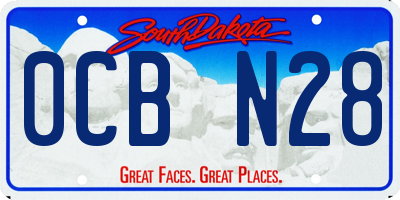SD license plate 0CBN28