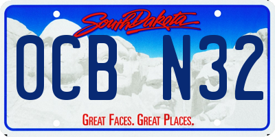 SD license plate 0CBN32
