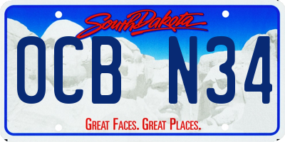 SD license plate 0CBN34
