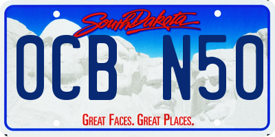 SD license plate 0CBN50