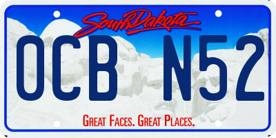 SD license plate 0CBN52