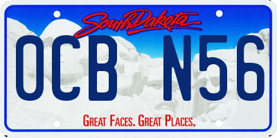 SD license plate 0CBN56