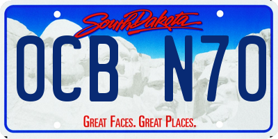SD license plate 0CBN70