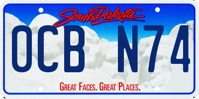 SD license plate 0CBN74