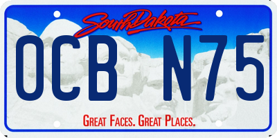 SD license plate 0CBN75