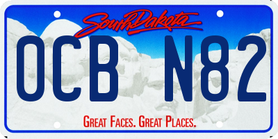 SD license plate 0CBN82