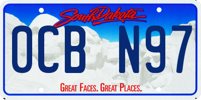 SD license plate 0CBN97
