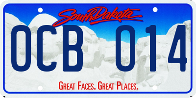 SD license plate 0CBO14