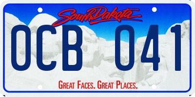 SD license plate 0CBO41