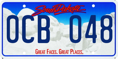 SD license plate 0CBO48