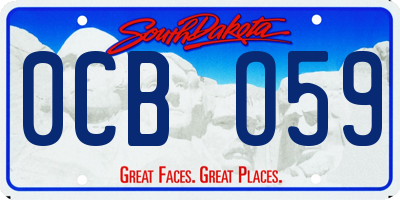 SD license plate 0CBO59