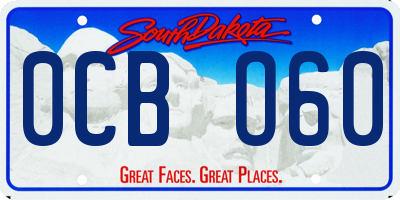 SD license plate 0CBO60