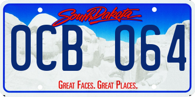 SD license plate 0CBO64