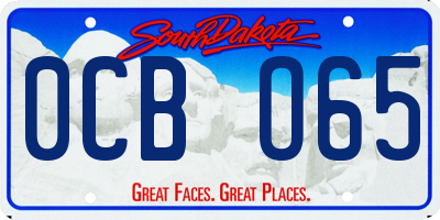 SD license plate 0CBO65