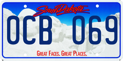 SD license plate 0CBO69