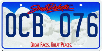 SD license plate 0CBO76