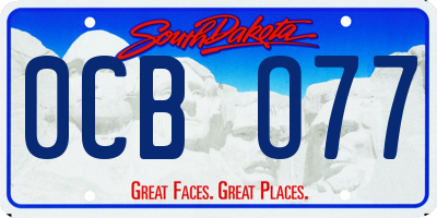 SD license plate 0CBO77