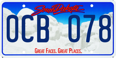 SD license plate 0CBO78