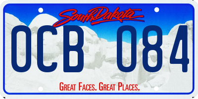 SD license plate 0CBO84