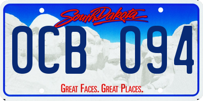 SD license plate 0CBO94