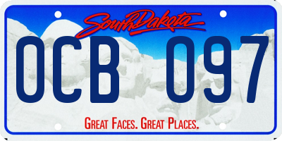 SD license plate 0CBO97