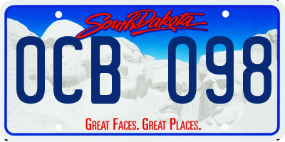 SD license plate 0CBO98