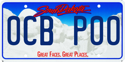 SD license plate 0CBP00