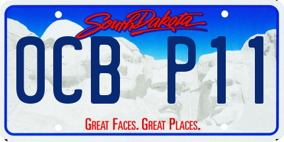 SD license plate 0CBP11