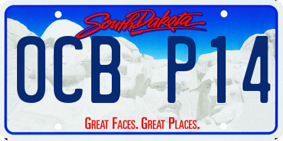 SD license plate 0CBP14