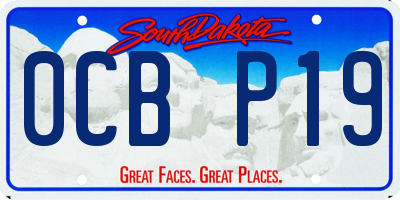 SD license plate 0CBP19