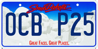 SD license plate 0CBP25