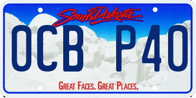 SD license plate 0CBP40