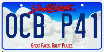 SD license plate 0CBP41