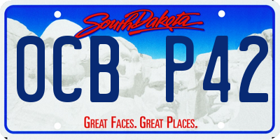 SD license plate 0CBP42