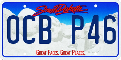 SD license plate 0CBP46