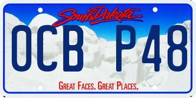 SD license plate 0CBP48