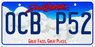 SD license plate 0CBP52
